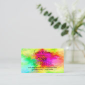 Modern Watercolor Yoga Visitenkarte (Stehend Vorderseite)