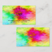 Modern Watercolor Yoga Visitenkarte (Vorne/Hinten)