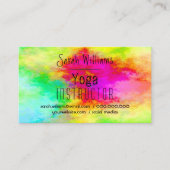 Modern Watercolor Yoga Visitenkarte (Vorderseite)