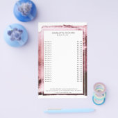 Modern Watercolour Abstrakt Weiß Burgunder Flyer (Einzeln)