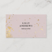 Modern Watercolour Gold ( Imitat) Dusty Rose Visitenkarte (Vorderseite)