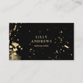 Modern Watercolour Weiß, Schwarz, Gold ( Imitat) Visitenkarte (Vorderseite)