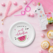 Modern Watermelon Birthday Party Pappteller (Party)