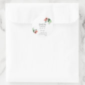 Modern Watermelone Painterly Brush Strokes Geburts Runder Aufkleber (Tasche)