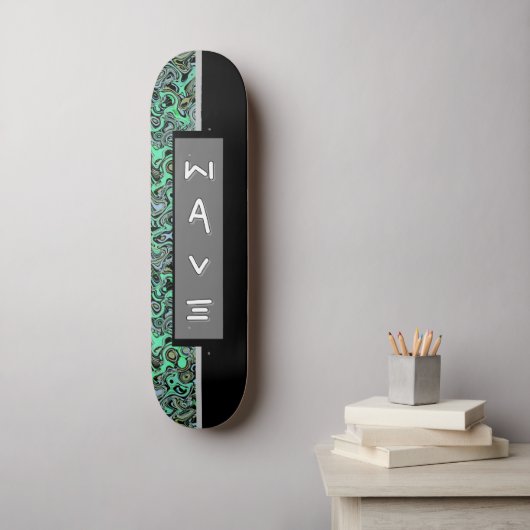 Modern Wave Custom Skateboard (Wandkunst)