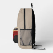 Modern Wave Gold Red Black  Bedruckter Rucksack (Rechts)