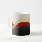 Modern Wave Gold Red Black  Kaffeetasse (Vorderseite Links)