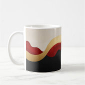 Modern Wave Gold Red Black  Kaffeetasse (Links)