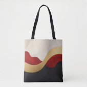 Modern Wave Gold Red Black  Tasche (Vorderseite)