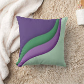 Modern Wave Purple Green  Kissen (Decke)