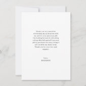 Modern Wave Shape Foto Abschluss Vielen Dank Dankeskarte (Rückseite)