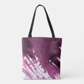 Modern Waves, Burgund Wasserfarbe gebürstet Tasche (Rückseite)