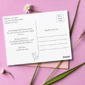 Modern We are Verlobt Heart Verlobung Info Foto Postkarte