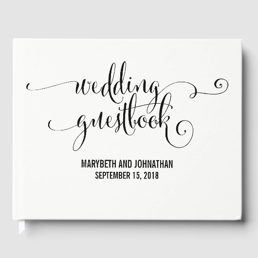 Modern We do Script Wedding Guest Book Gästebuch (Vorderseite)
