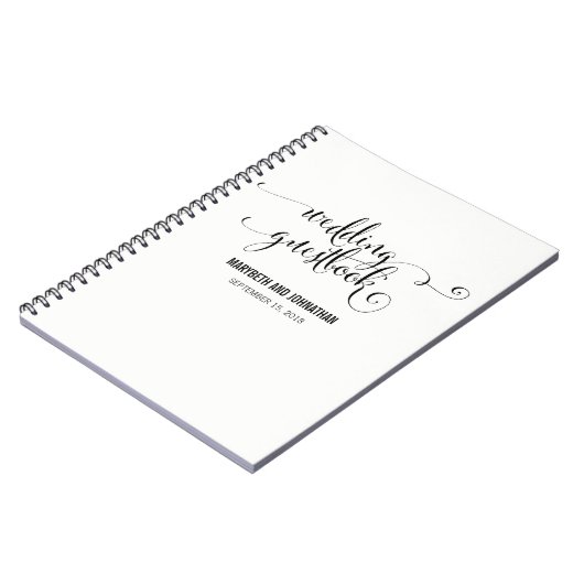 Modern We do Script Wedding Guest Book Notizblock (Linke Seite)
