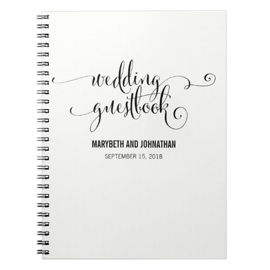 Modern We do Script Wedding Guest Book Notizblock (Vorderseite)