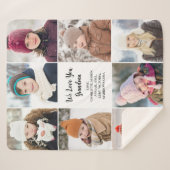 Modern We Love You 8 Photo Collage  Sherpadecke (Vorderseite (Horizontal))