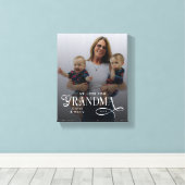 Modern We Love You Grandma Photo Personalized Leinwanddruck (Insitu (Holzboden))