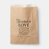 Modern We tied the knot pretzel favor bag wedding  Geschenktütchen (Vorderseite)