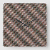 Modern weave abstract geometric pattern 1277 quadratische wanduhr (Vorderseite)