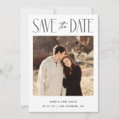 Modern Website QR Code Flat Save the Date Card (Vorderseite)