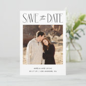 Modern Website QR Code Flat Save the Date Card (Stehend Vorderseite)