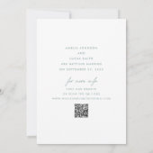 Modern Website QR Code Flat Save the Date Card (Rückseite)