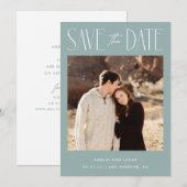 Modern Website QR Code Flat Save the Date Card (Vorne/Hinten)