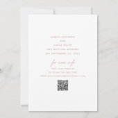 Modern Website QR Code Flat Save the Date Card (Rückseite)
