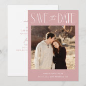 Modern Website QR Code Flat Save the Date Card (Vorne/Hinten)