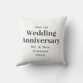 Modern Wedding Anniversary Heart Foto Mr. Kissen (Rückseite)