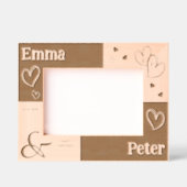 Modern Wedding Anniversary Unique love Keepsake  Geätzte Rahmen (Vorderseite)