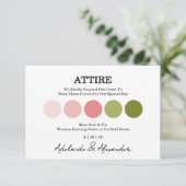 Modern Wedding Attire Dress Code Enclosure Card (Stehend Vorderseite)