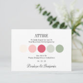 Modern Wedding Attire Dress Code Enclosure Card (Stehend Vorderseite)