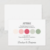 Modern Wedding Attire Dress Code Enclosure Card (Vorne/Hinten)