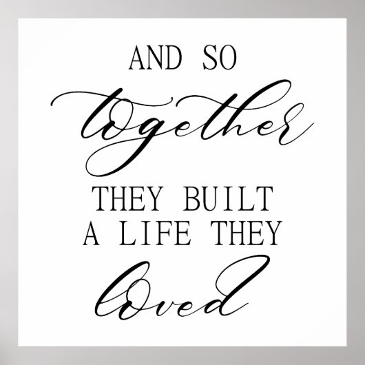 Modern Wedding Backdrop – Wedding Sign & Backdrop Poster (Vorne)