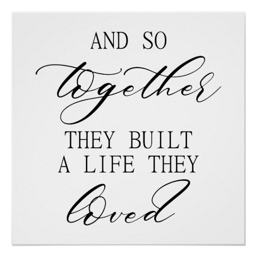 Modern Wedding Backdrop – Wedding Sign & Backdrop Poster (Vorderseite)