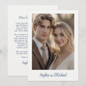 Modern Wedding Card Thank You Card Photo  Dankeskarte (Vorne/Hinten)