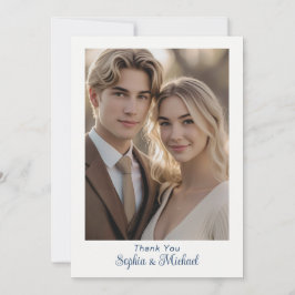Modern Wedding Card Thank You Card Photo Dankeskarte