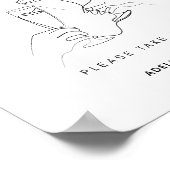 Modern Wedding Champagne Sign Poster (Ecke)