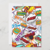 Modern Wedding Colorful Typografisches Comic Book Einladung (Rückseite)