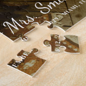Modern Wedding Couple Foto Mr & Mrs Newlyweds Puzzle (Seite)