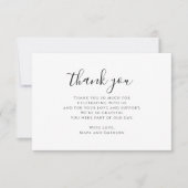 Modern Wedding  Dankeskarte (Vorderseite)