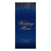 Modern Wedding Day trendy Gold Dots - Menü (Vorne)