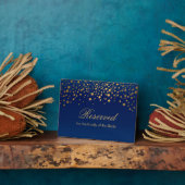 Modern Wedding Day trendy Gold Dots - Reserve Fotoplatte (Seite)