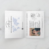 Modern Wedding Destination Passport Blue World Map Einladung (Innenseite)