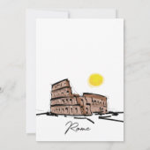 Modern Wedding Destination Rom Italien Kolosseum Einladung (Rückseite)