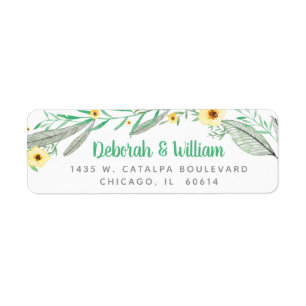 Modern Wedding Floral Flower Greaf Wreath