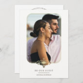 Modern Wedding Flourish Filigree Fancy Photo Frame Einladung (Vorne/Hinten)