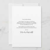 Modern Wedding Foto Collage Mr. und Mrs. Dankeskarte (Rückseite)